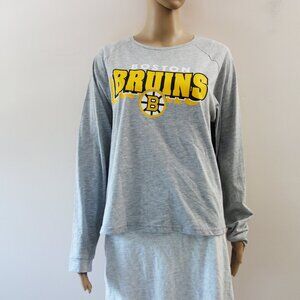 NHL Bottom Drawer Women's Long Sleeve Boston Bruins Sleep Top (L) NWT!